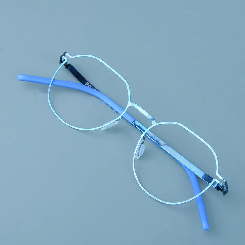 Aimee Women's Full Rim Flat Top Polygon Steel Eyeglasses Frame 13649 | Trendy Geometric Glasses for Women | Perfect for Work, Reading & Fashion Accessories