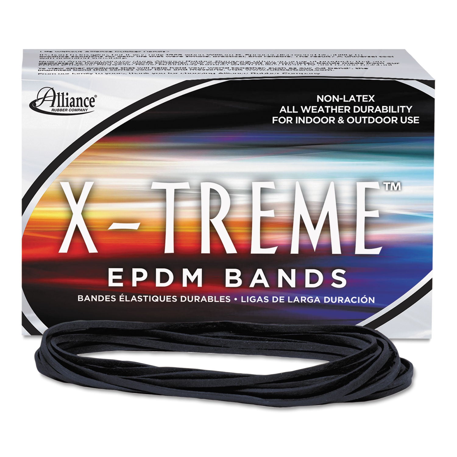 Alliance® X Treme Heavy Duty Rubber Bands Size 117B - 0.08 Gauge Black Rubber Bands (1 LB Box, 200 Count) for Office, Packaging, Mail, Crafts & Industrial Use