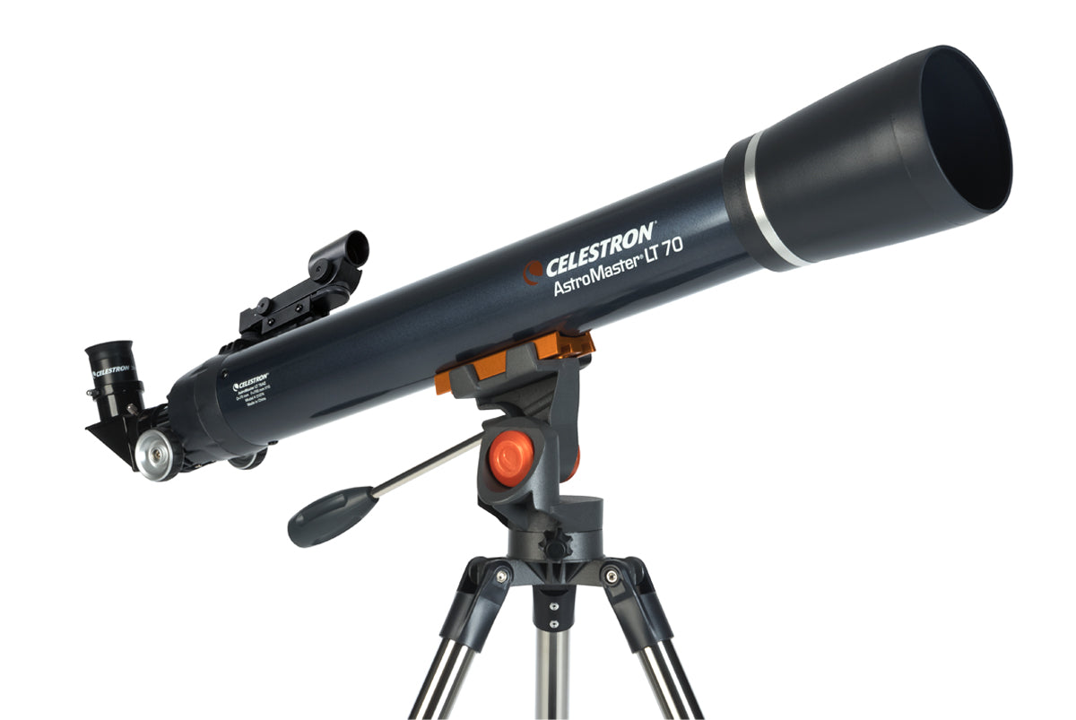 AstroMaster LT 70AZ Telescope - Portable Refractor Telescope with Smartphone Adapter & Bluetooth Remote for Stargazing, Bird Watching, and Astrophotography