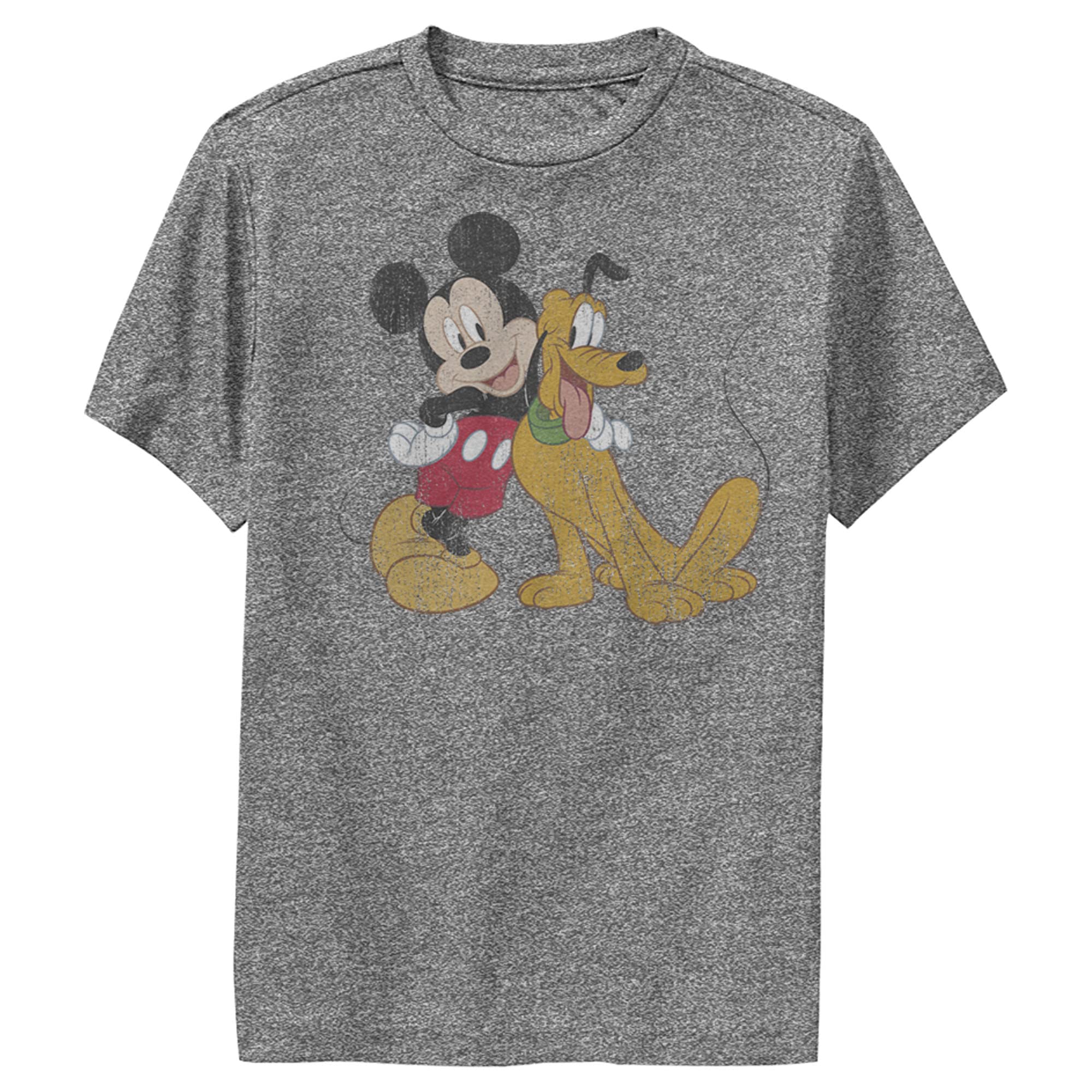 Disney Mickey Mouse & Pluto Boys' Performance T-Shirt - Breathable Quick-Dry Activewear for Playdates, Sports & Everyday Adventures