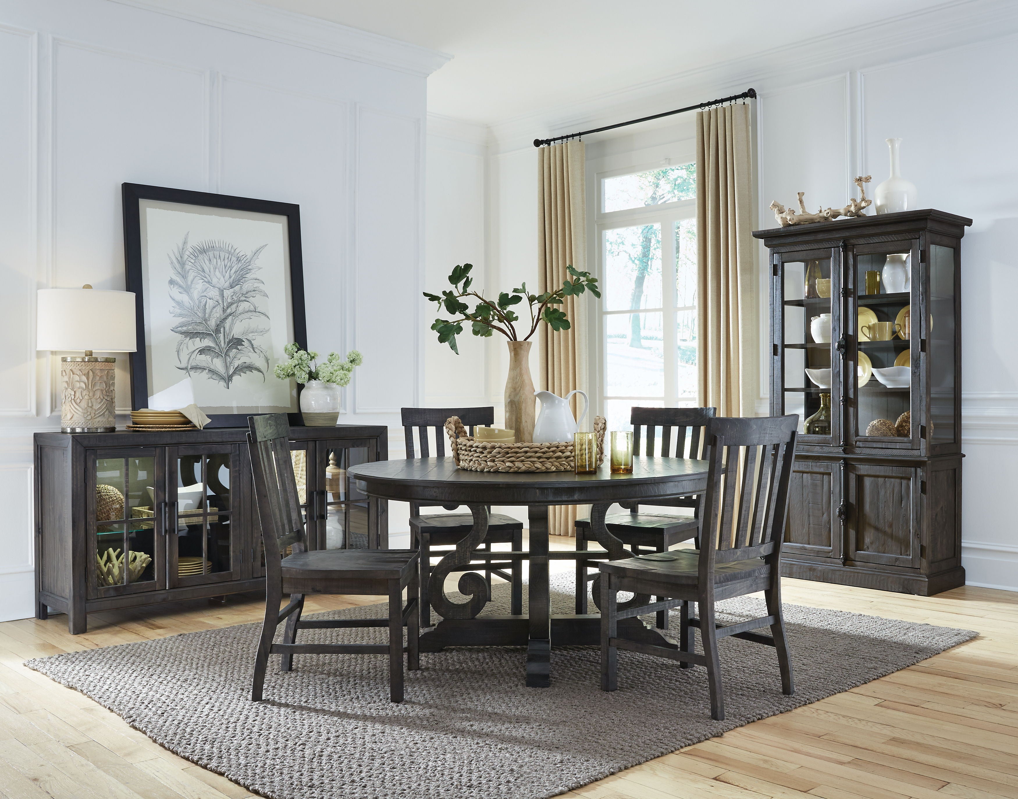 Bellamy Round Dining Table - 42 Inch Modern Wood Kitchen Table for 4-6 People, Perfect for Small Spaces, Breakfast Nook & Cozy Family Meals