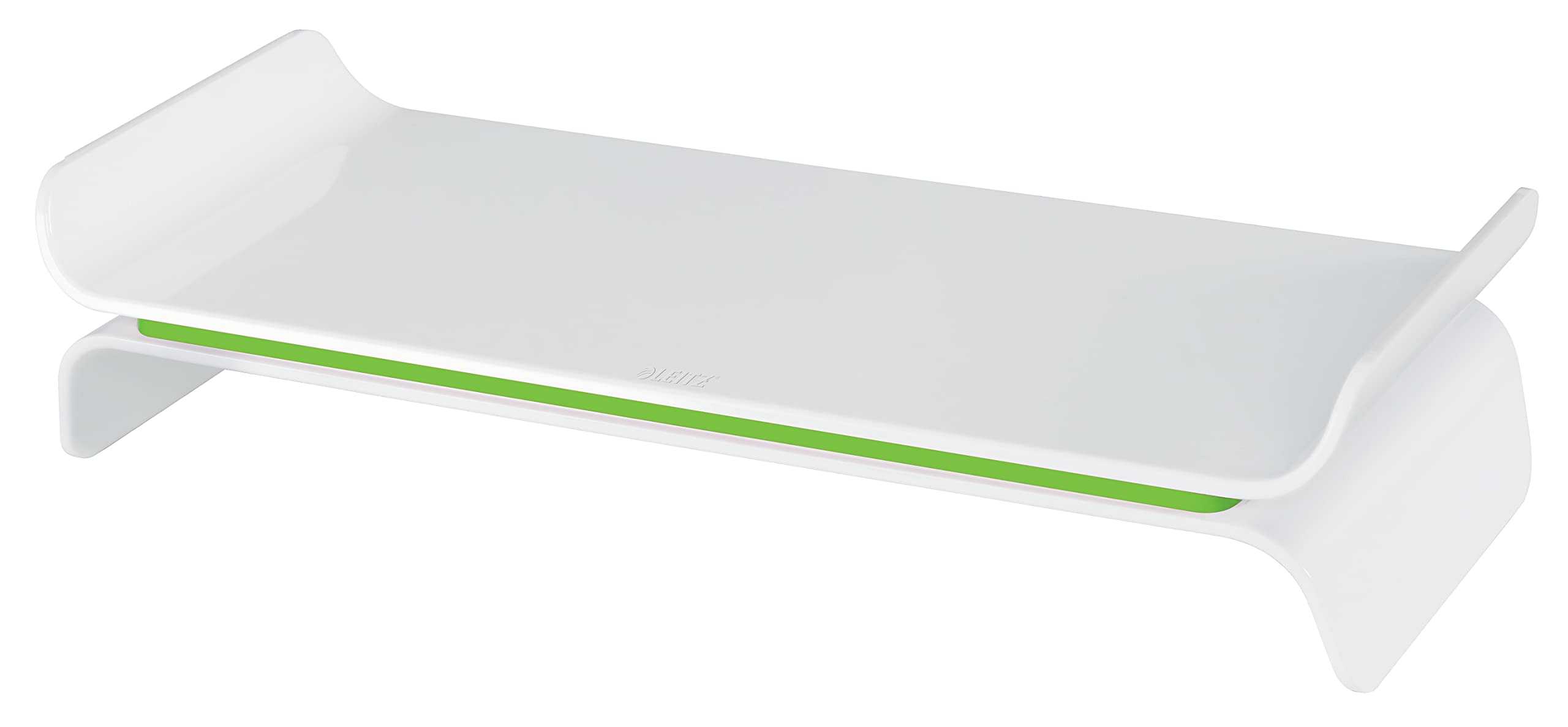 Leitz Ergo Wow Adjustable Monitor Stand - Green | Height Adjustable Computer Monitor Riser for Home & Office Workspace Ergonomics
