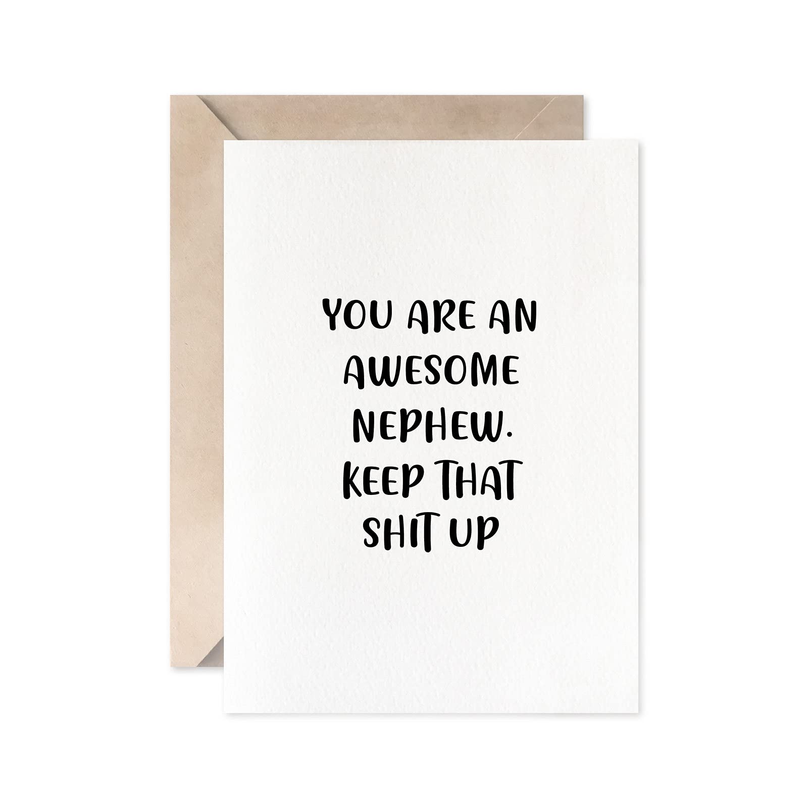 Funny Birthday Card for Nephew - Unique Boy Christmas & Graduation Greeting Card Gift from Uncle/Aunt - Perfect for Special Occasions & Family Celebrations