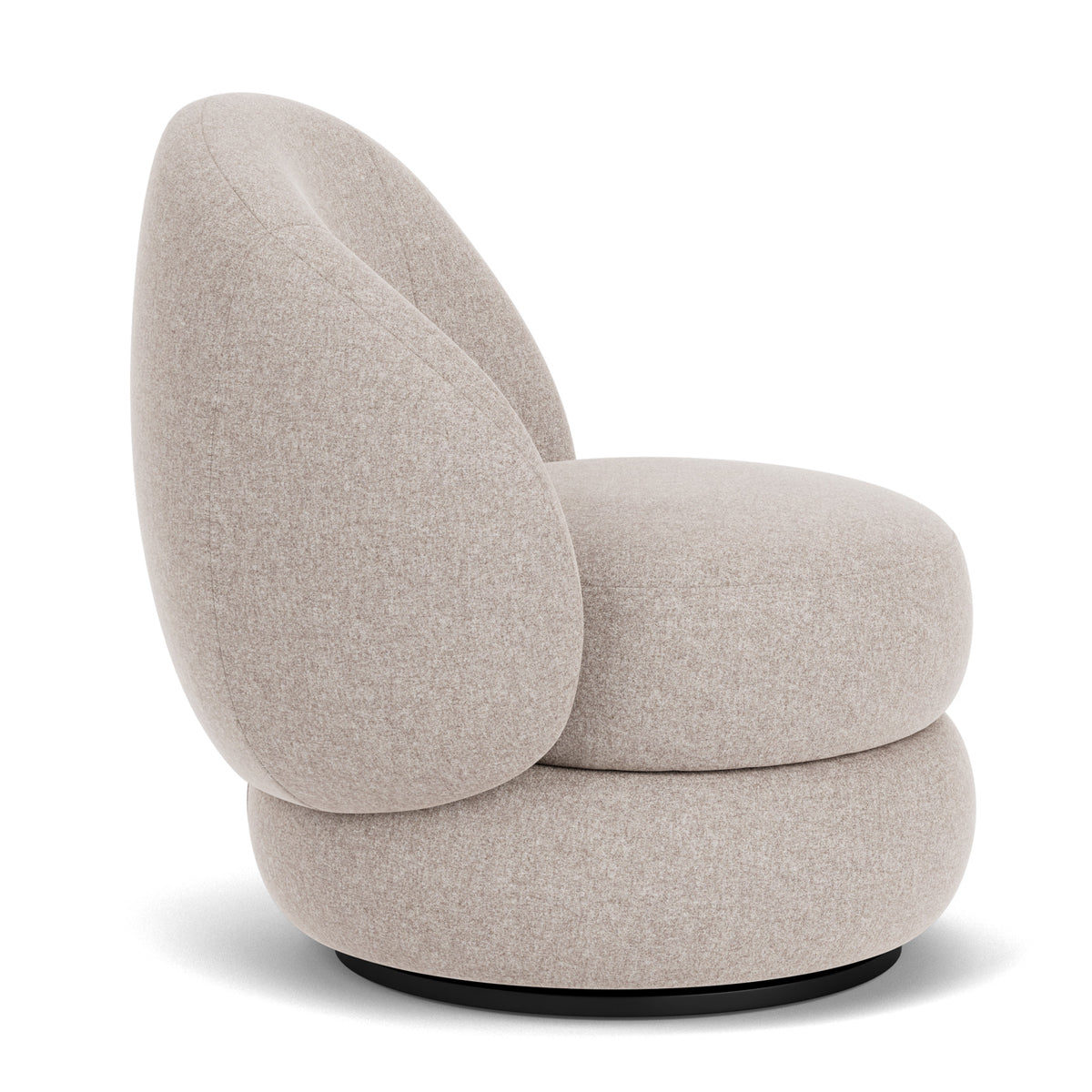 Alma Fabric Swivel Armchair - Modern Upholstered Lounge Chair with 360° Rotation, Comfortable Living Room Accent Chair for Home Office, Reading Nook, or Bedroom Relaxation