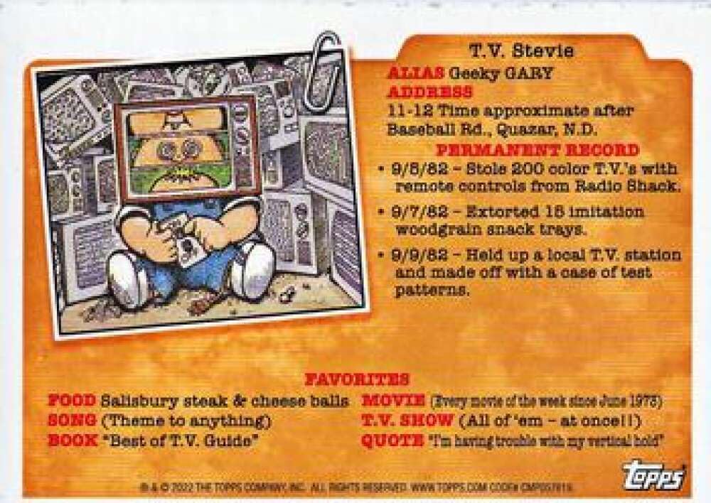 2022 Garbage Pail Kids Chrome #214b Silvery Neal Official Trading Card - Limited Edition Collectible for Card Games, Nostalgic Gift for 80s Fans, Perfect for Display & Trading Card Collections