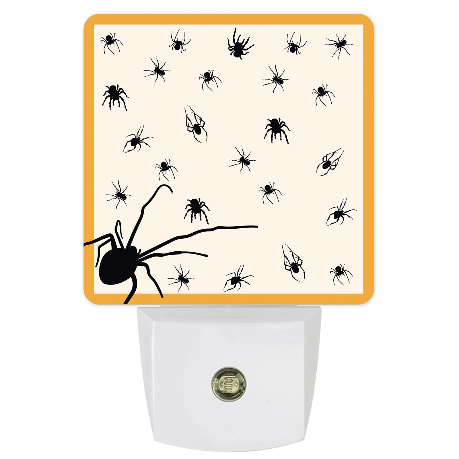 Spider Night Light for Kids - Plug in LED Nightlight with Dusk to Dawn Sensor, Halloween Decor for Nursery, Bedroom, Bathroom, Hallway & Stairs - Perfect for Baby Rooms, Home Decor & Scary Theme Parties