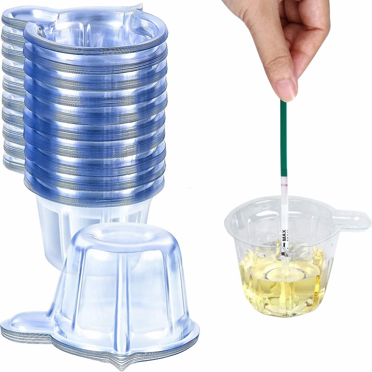 40ml Disposable Plastic Urine Specimen Cups - 80 Pack for Pregnancy Test, Ovulation Test & pH Test | Easy-to-Use Medical Sample Collection Containers | Home Testing, Clinic & Laboratory Use