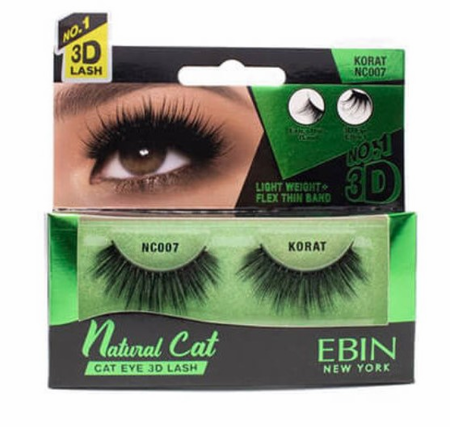 EBIN NATURAL 3D Cat Eye False Eyelashes - Natural Look, Voluminous & Wispy (Choose Your Style) - Perfect for Parties, Weddings & Everyday Glam