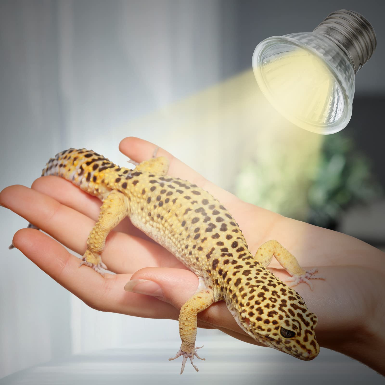 2 Pack Reptile Heat Lamp with 360° Rotatable Hose & Timer - UVA/UVB Basking Light for Bearded Dragons, Turtles, Snakes & Lizards - Includes 4 Bulbs & 2 Heating Clips - Perfect for Terrariums & Reptile Habitats