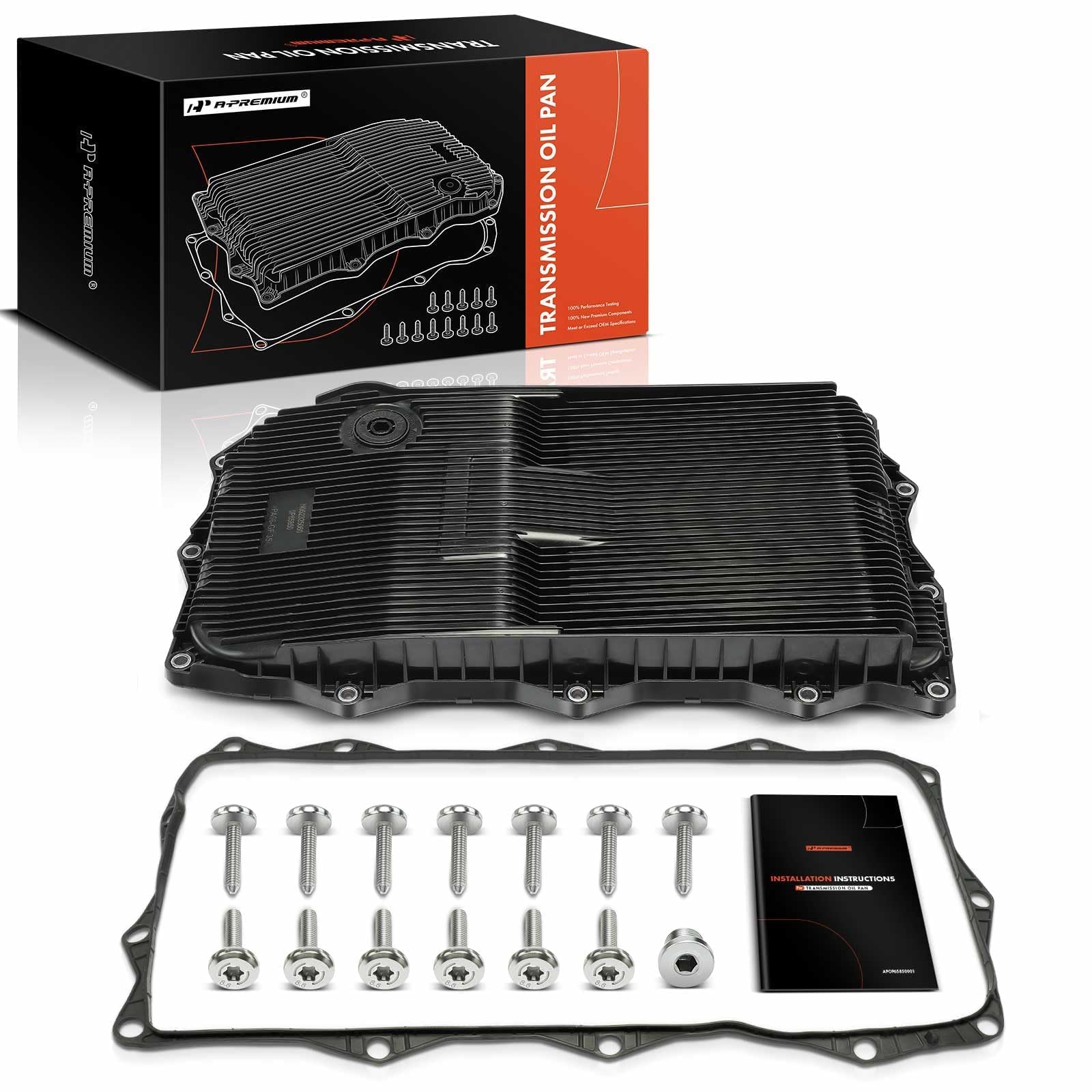 Premium Transmission Oil Pan with Gasket & Drain Plug - Compatible with Ram 1500/2500/3500, Jeep Grand Cherokee, Dodge Charger/Challenger, Chrysler 300 - Fits 8-Speed Automatic Transmission - Perfect for Transmission Fluid Changes & Maintenance