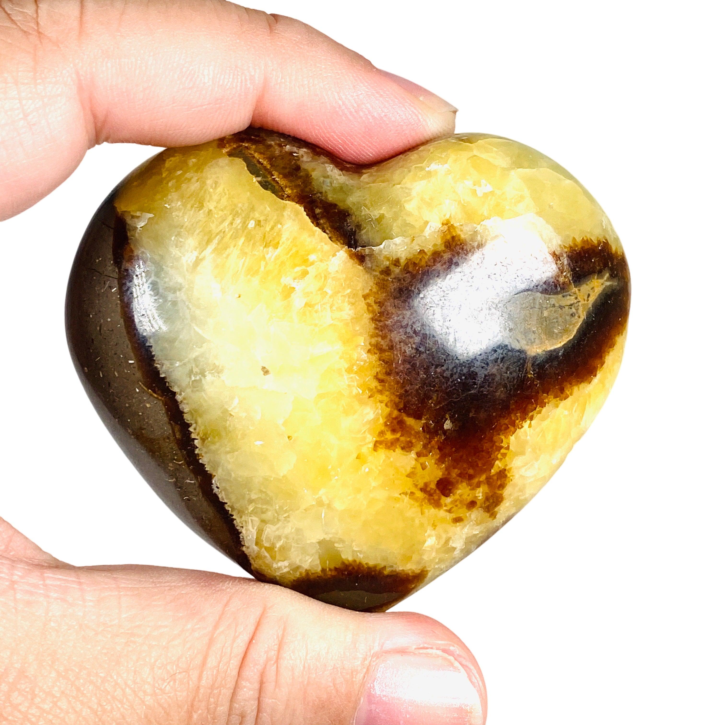 Septarian Jasper Heart SEJH 05 - Natural Stone Crystal for Meditation, Healing & Jewelry Making - Perfect for Home Decor, Spiritual Gifts & Energy Work