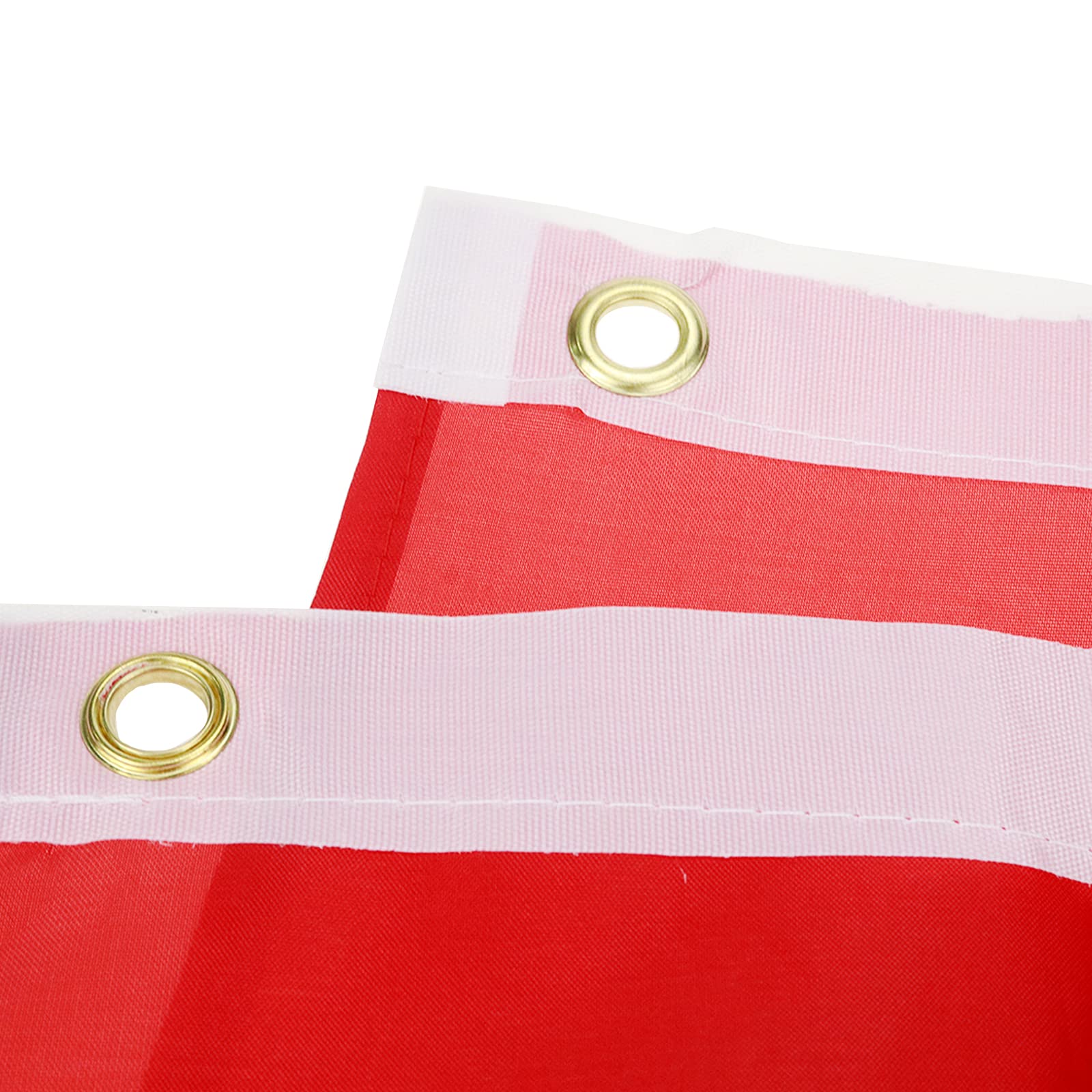 2-Pack 3x5 Ft Solid Red Polyester Blank Flags with Brass Grommets - Perfect for Parades, Sporting Events & Patriotic Decorations