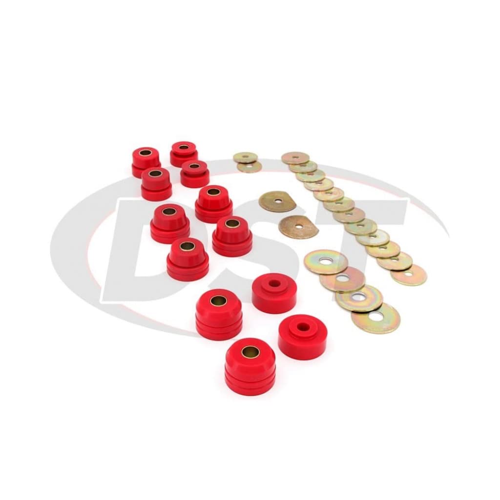 Energy Suspension Body Mount Set for 1966-1970 Chevy Caprice - Red 3.4138R | Performance Suspension Upgrade for Classic Car Restoration & Smooth Ride