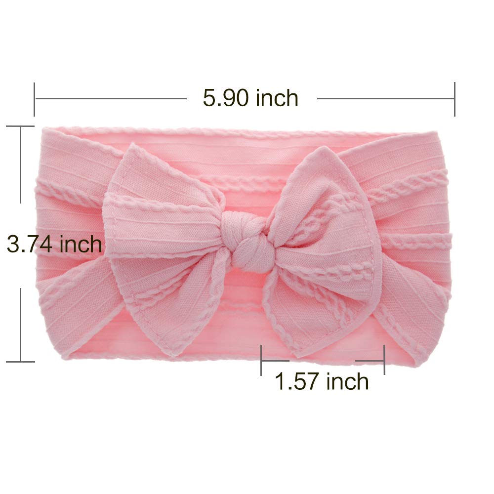 Baby Headbands Turban Knotted - Soft Newborn Infant Toddler Hair Accessories with Bows | Perfect for Photography, Birthday Parties & Everyday Outfits