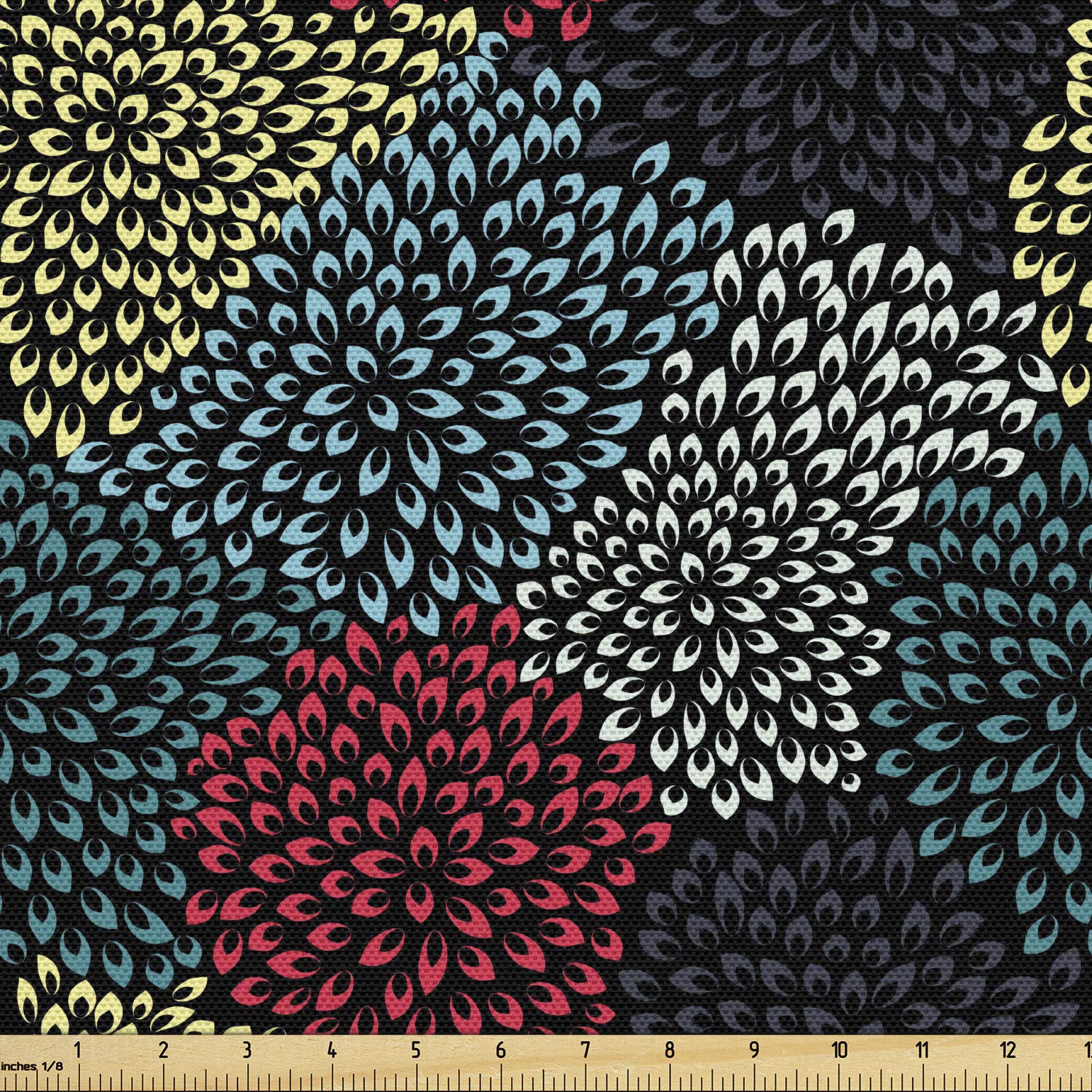 Ambesonne Floral Fabric by The Yard - Modern Abstract Spring Blossoms & Nature Branches Design for Upholstery, Curtains & Home Decor | 10 Yards Multicolor Fabric | Perfect for DIY Sewing Projects, Furniture Makeovers & Crafting