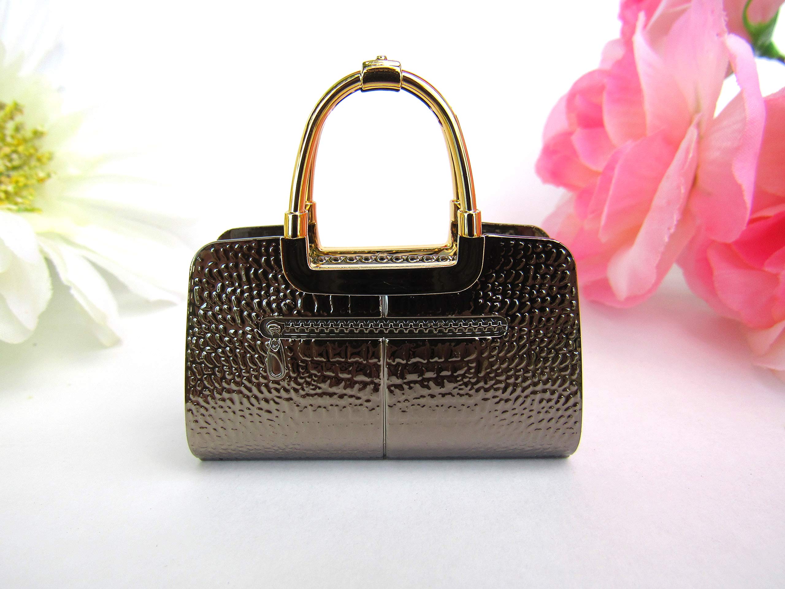 Women's Handbag Lighter - Refillable Butane Novelty (Silver) for Parties & Gifts