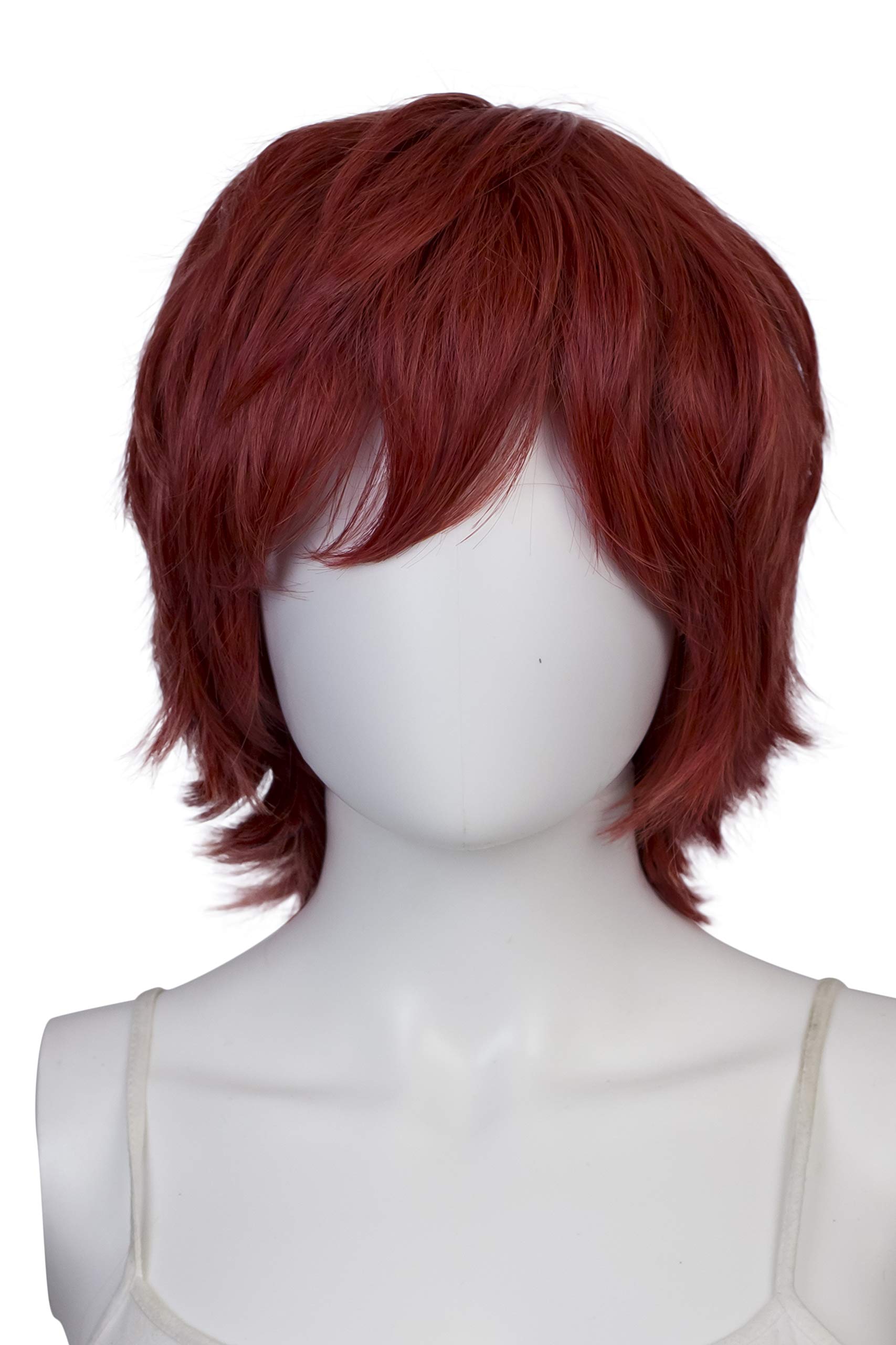 EpicCosplay® Apollo Shaggy Wig for Cosplay - Spiky Anime Hair with Apple Red Mix | Perfect for Halloween, Comic Con & Anime Costumes