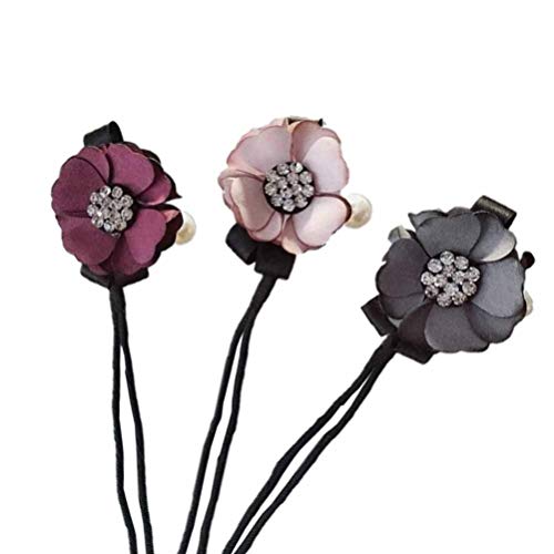 Lurrose Magic Hair Bun Maker 3Pcs Set - Flower Donut Twist Headband & French Bud Hair Accessories for Women & Girls | DIY Hairstyle Tool for Ponytails, Updos & Special Occasions
