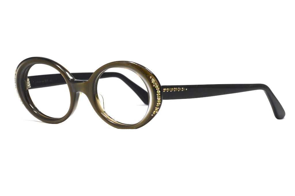 Shuron Olive Eyeglasses - Vintage Style Frames for Men & Women - Perfect for Reading, Fashion & Everyday Use