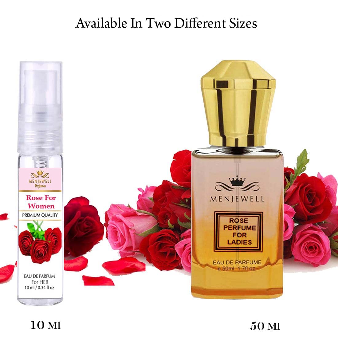 Rose Perfume for Women - Eau De Parfum Fragrance Spray | Long-Lasting Floral Scent | 10ml Travel Size | Perfect Gift for Her | Romantic Date Night & Special Occasions