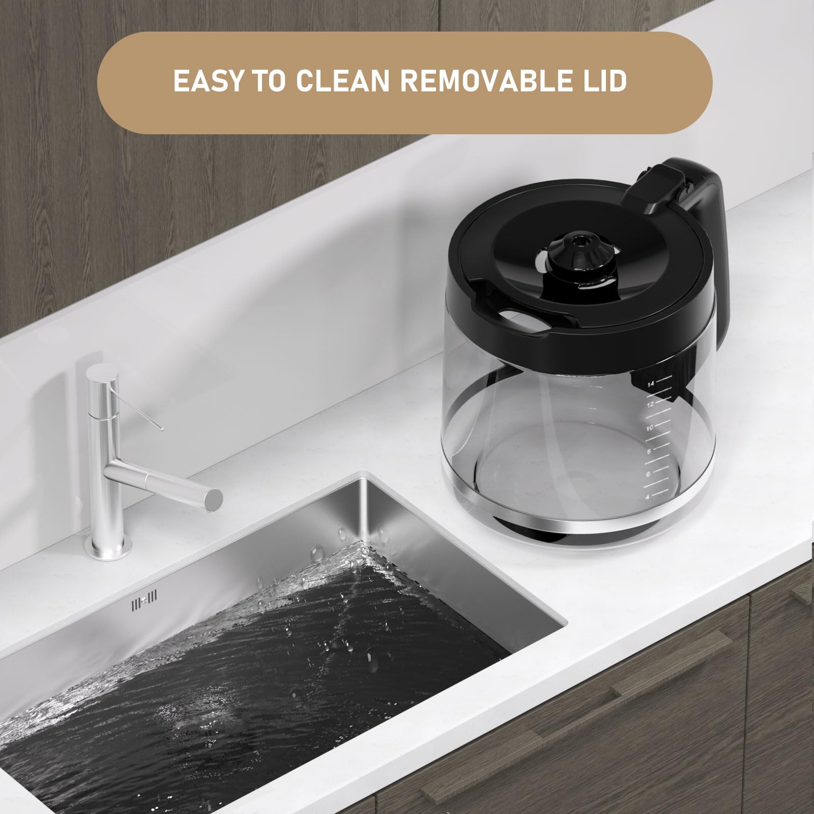 14-Cup DCM201 Coffee Maker Carafe Replacement - Compatible with Ninja DCM201, DCM201CP, DCM201BK Programmable XL 14-Cup PRO Coffee Maker - Perfect for Home, Office & Restaurant Use