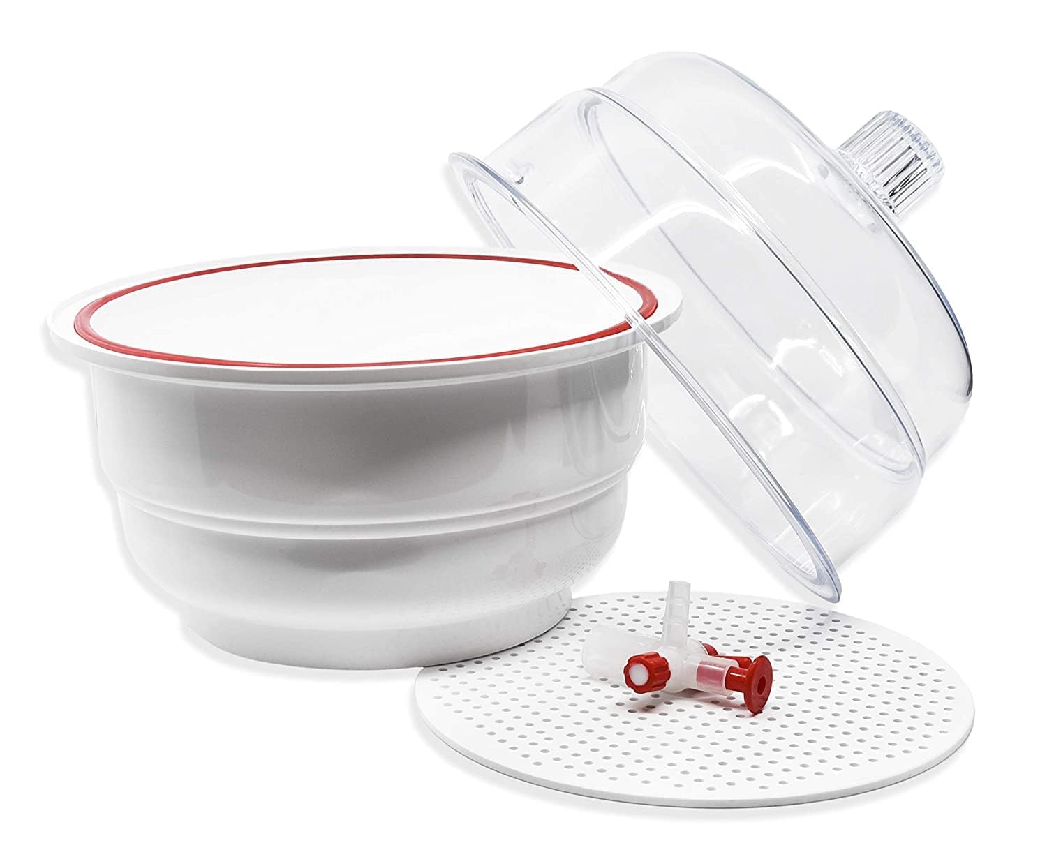 Witeg 150mm Vacuum Desiccator with PTFE Stopcock for Lab Use