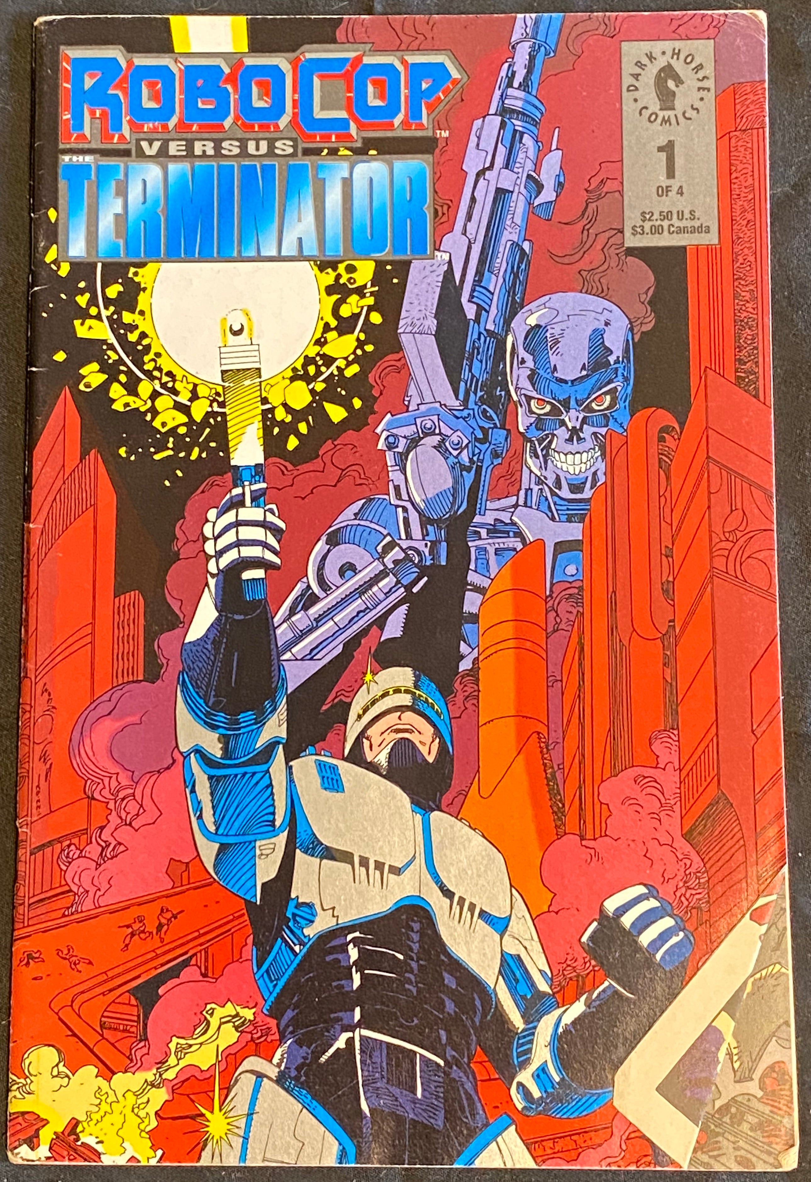 RoboCop vs. Terminator #1 of 4 Comic Book - Dark Horse Comics (July 1992) | Frank Miller Story | Near Mint Condition | Collectible Action Comic for Fans | Perfect for Comic Book Collections & Sci-Fi Enthusiasts