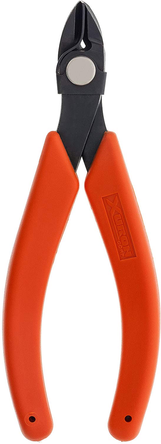 Xuron 2175F Maxi-Shear Flush Cutter with Lead Retainer - Professional Wire & Cable Cutting Tool for Jewelry Making, Electronics, and DIY Crafts