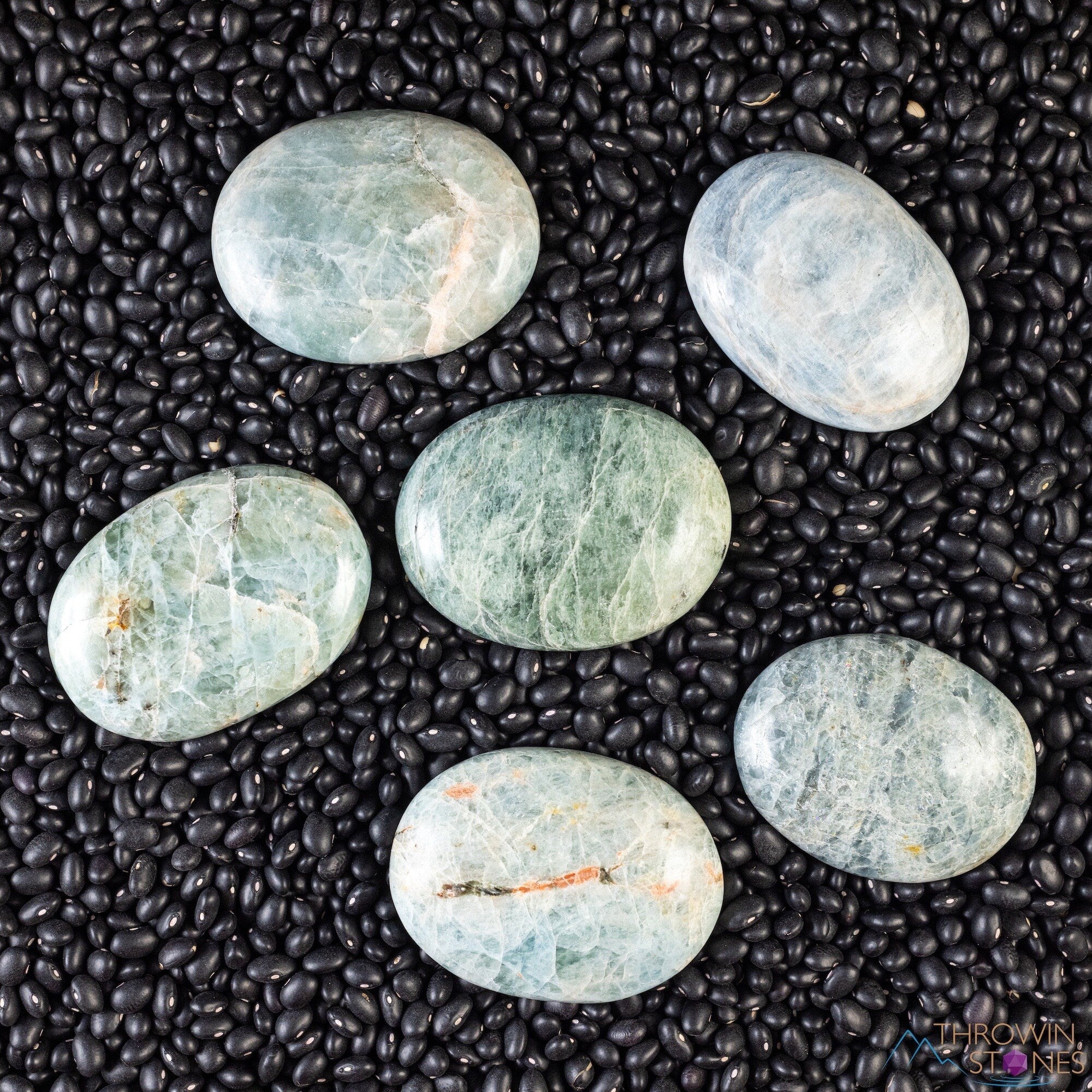AQUAMARINE Crystal Palm Stone - Natural Healing Worry Stone for Anxiety Relief & Self Care | Meditation, Stress Relief & Energy Balancing Gemstone