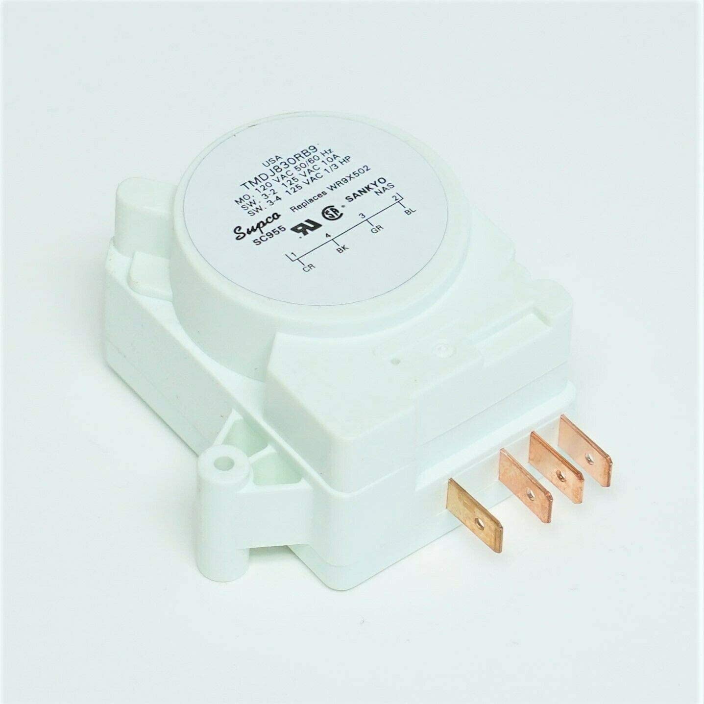 GE Refrigerator Defrost Timer Control WR9X502 Replacement Part - Compatible with AP2061708 & PS310869 - Fixes Cooling Issues for Refrigerator Repair & Maintenance