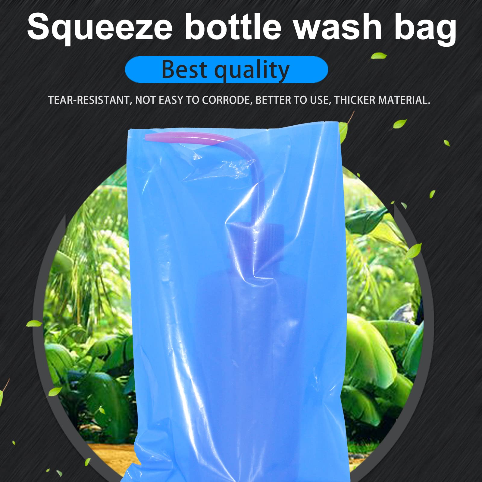 300pcs Thickened Disposable Tattoo Wash Bottle Bags - Squeeze Bottle Bags for Tattoo Artists, Tattoo Supplies & Kits (Blue) - Perfect for Tattoo Studios, Home Use & Professional Tattoo Applications