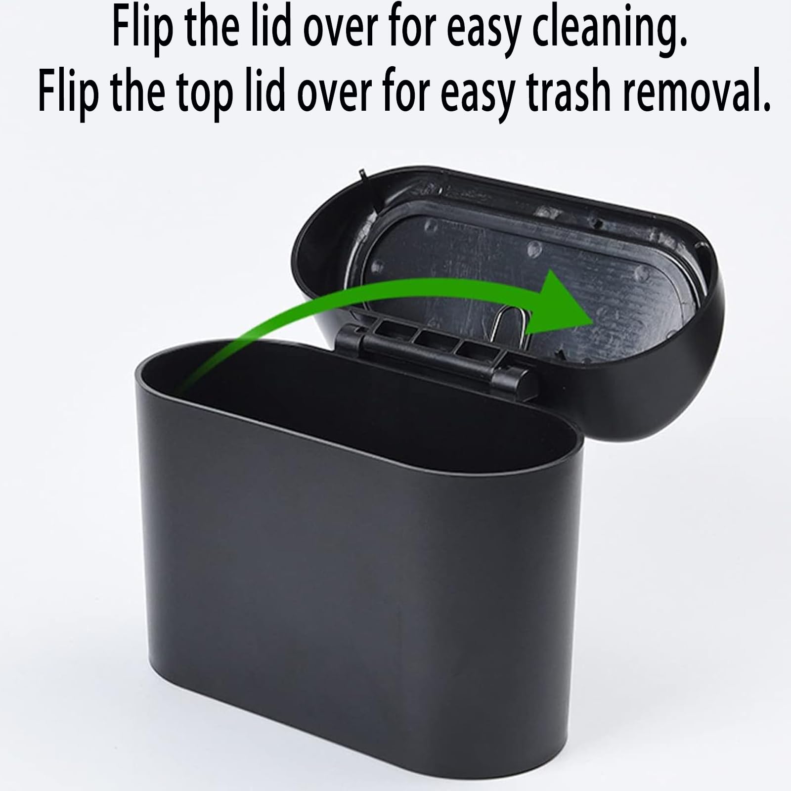 2 Pack Mini Car Trash Can with Lid - Small Auto Garbage Bin for Front & Back Seat Storage - Perfect for Road Trips, Commuting & Keeping Your Vehicle Clean