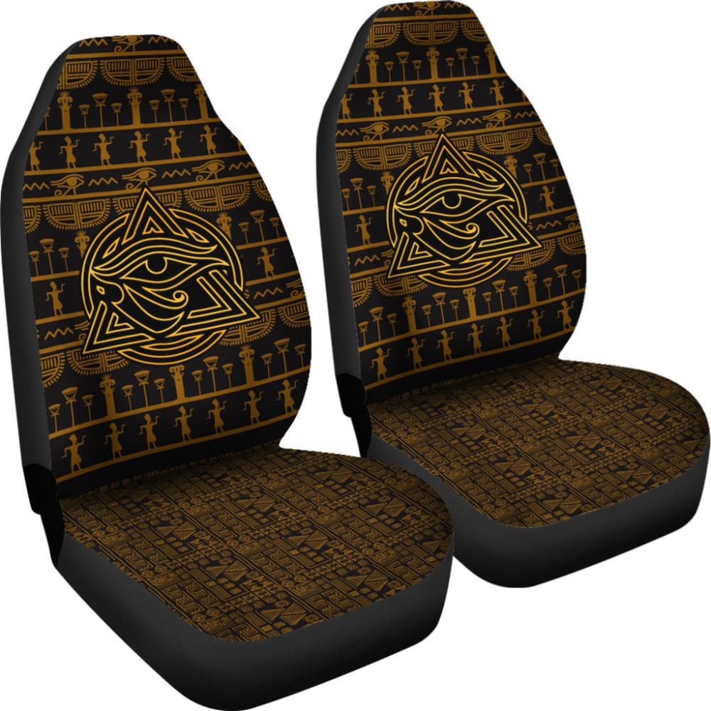 Premium Egyptian Eyes of Horus Car Seat Covers - Ancient Protection Symbol for Vehicles - Perfect for Sedans, SUVs & Trucks - Durable & Stylish Interior Upgrade