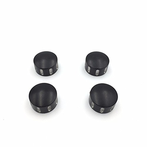 Harley Davidson Motorcycle Bolts Caps for Dyna Softail Road King - Black Grooved Toppers for Secure Ride