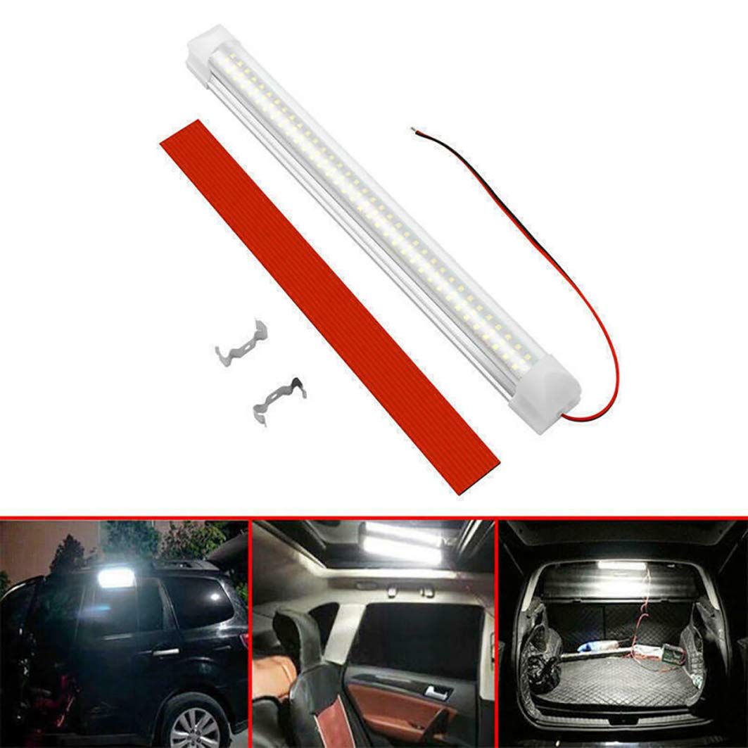 108 LED Interior Light Bar - 12V Universal LED Strip Lights, 6500K White for Cars, Trucks, RVs, Vans & Motorhomes | Perfect for Cabinets, Showcases & Night Driving