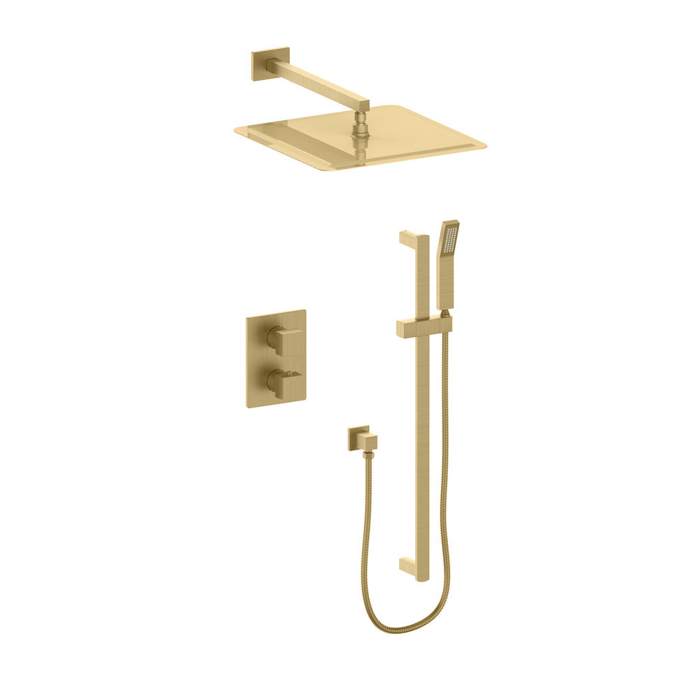 ZLINE Crystal Bay Thermostatic Shower System in Champagne Bronze - Luxury Bathroom Faucet with Temperature Control for Spa-Like Shower Experience | Perfect for Master Bathrooms and Upscale Home Renovations