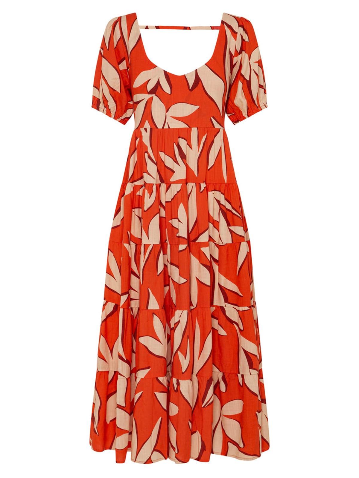 PRETTYGARDEN Women's Floral Summer Maxi Dress 2025 - Puff Sleeve, Smocked Backless, Flowy Tiered Design for Beach, Vacation & Casual Wear | Perfect for Outdoor Parties, Date Nights & Summer Getaways