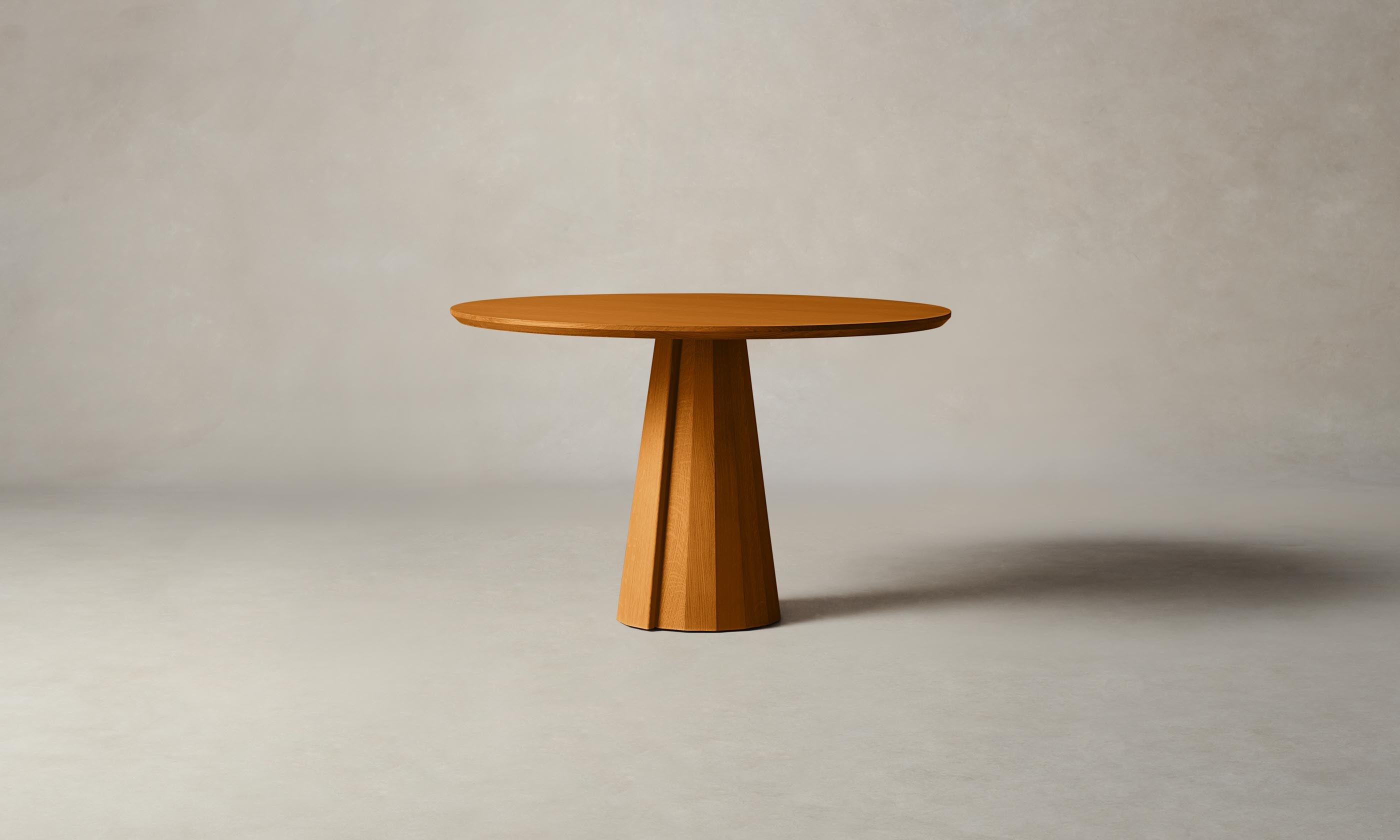 Modern Round Dining Table for 6 - Solid Wood Bank Style Kitchen Table - Perfect for Family Dinners & Small Space Dining Rooms