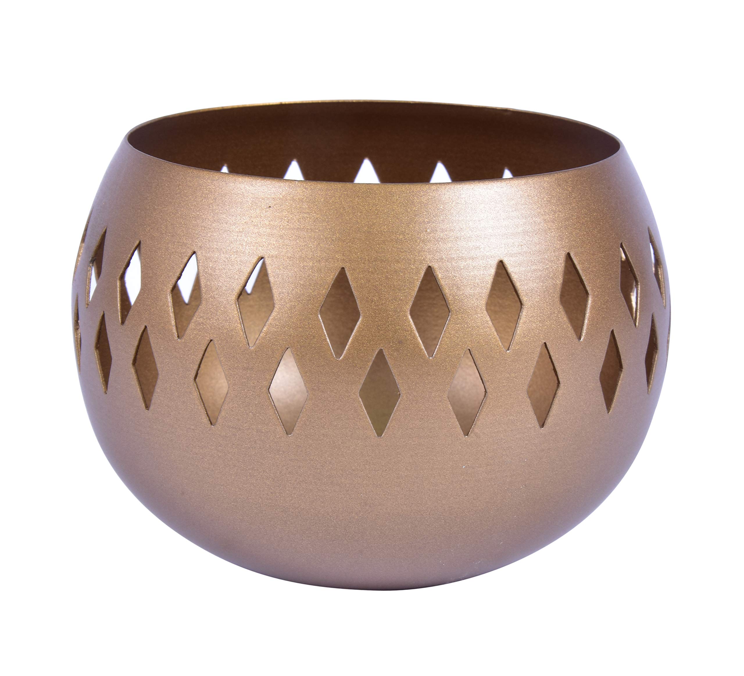 Handmade Romantic Tealight Candle Holder - Elegant Metallic Votive Candle Holder for Wedding Table Decor, Party Centerpieces, Home Décor & Aromatherapy | Perfect for Romantic Dinners, Spa Nights and Holiday Decorations
