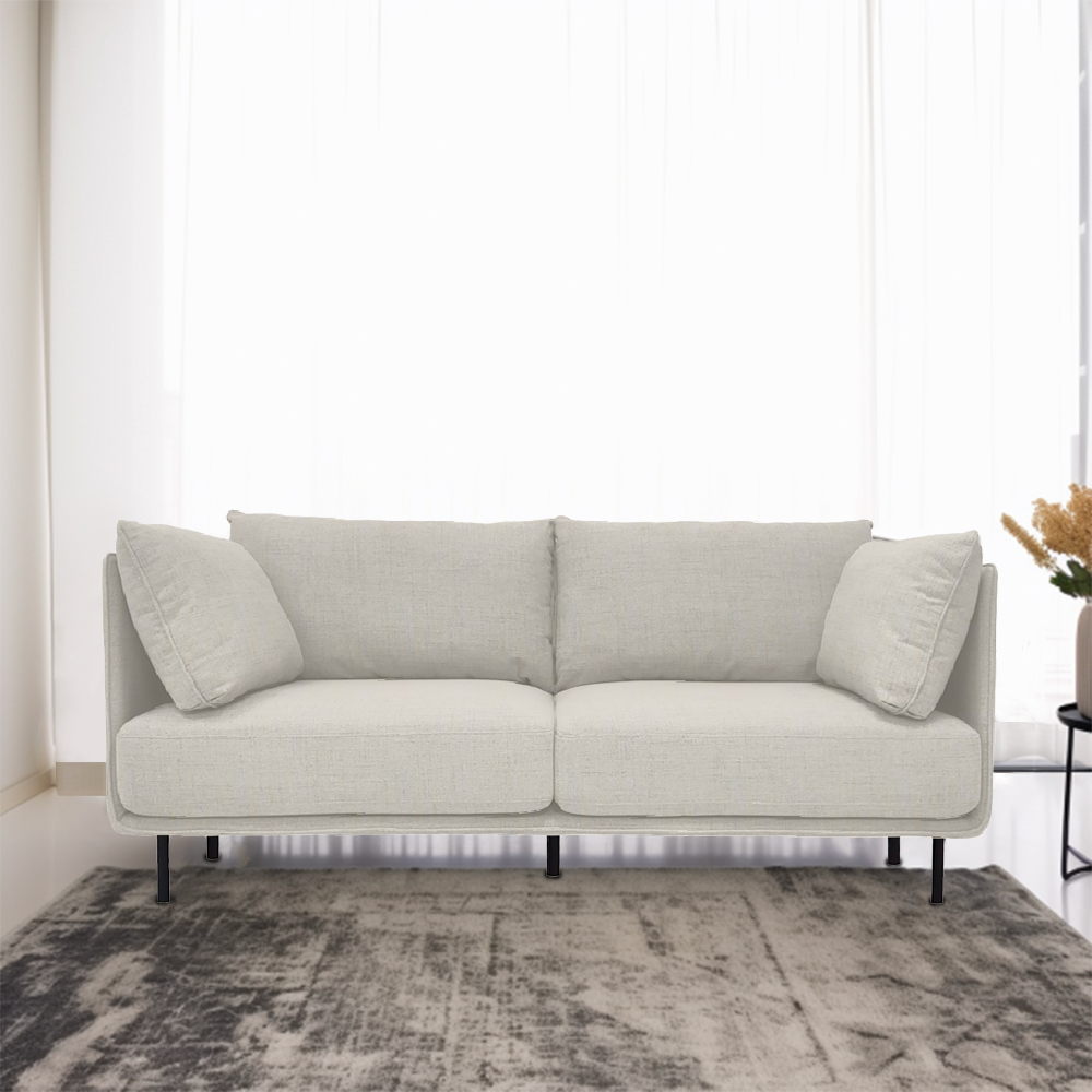 Nestle 2.5 Seater Sofa - Modern Fabric Living Room Couch with Sturdy Wooden Frame | Perfect for Small Spaces, Apartments & Cozy Home Decor