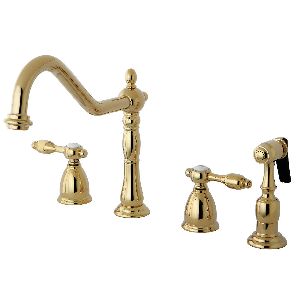Kingston Brass KB1797TALBS Tudor Widespread Kitchen Faucet - Modern Pull-Down Sprayer, Oil-Rubbed Bronze Finish for Farmhouse & Traditional Kitchens