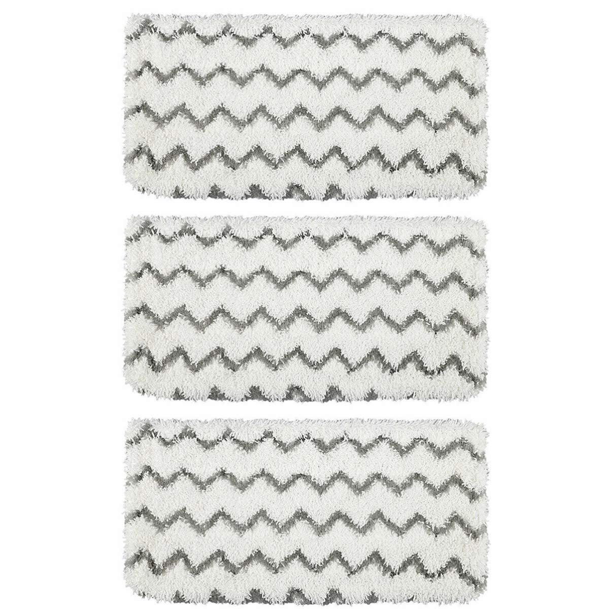 VOSAREA 3-Pack Washable Cotton Mop Replacement Pads for Steam Mops - White, Durable & Absorbent Cleaning Cloth Refills for Floors, Tiles & Hardwood - Perfect for Home, Kitchen & Bathroom Cleaning