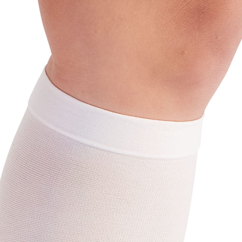 Ames Walker AW Style 400 18mmHg Anti-Embolism Knee High Compression Stockings for Women & Men - White Small - Medical Grade Support for Circulation, Travel & Post-Surgery Recovery