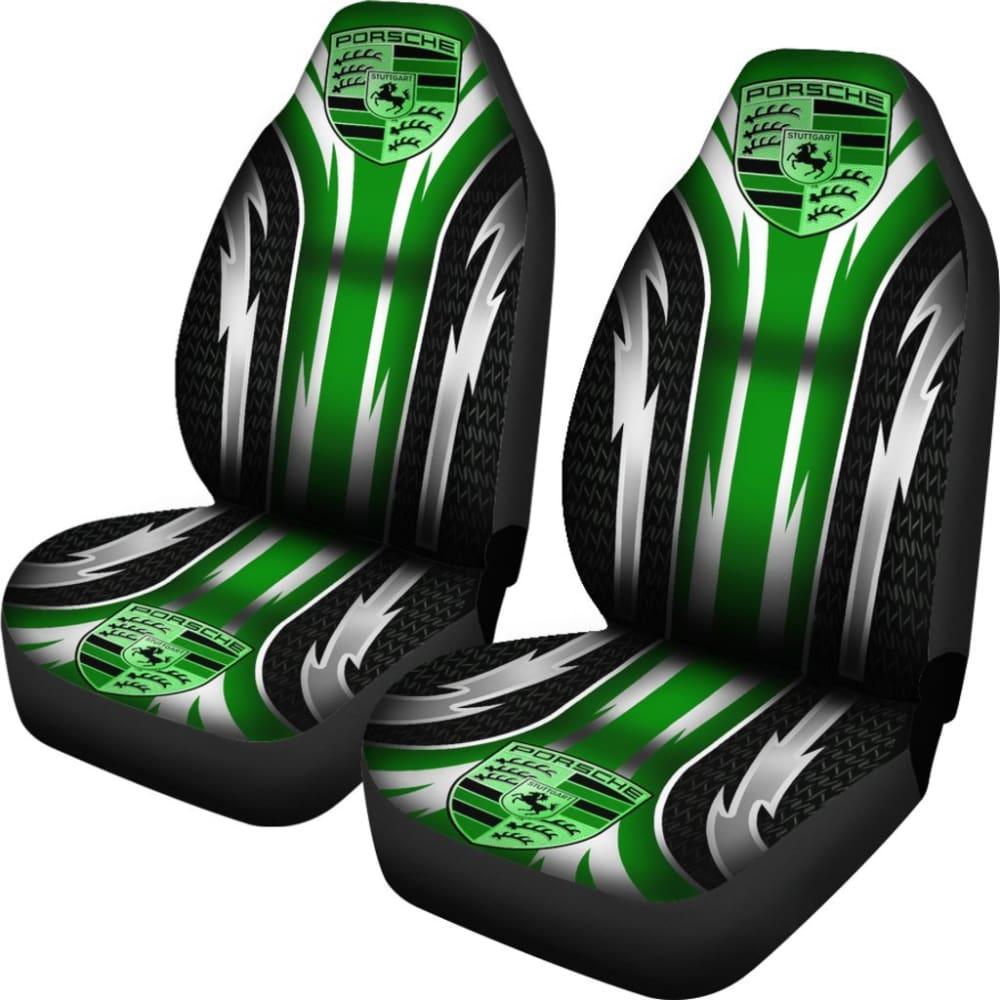 Premium 2-Piece Front Porsche Seat Covers in Green (Part #144627) - Perfect for Car Enthusiasts & Custom Vehicle Interiors
