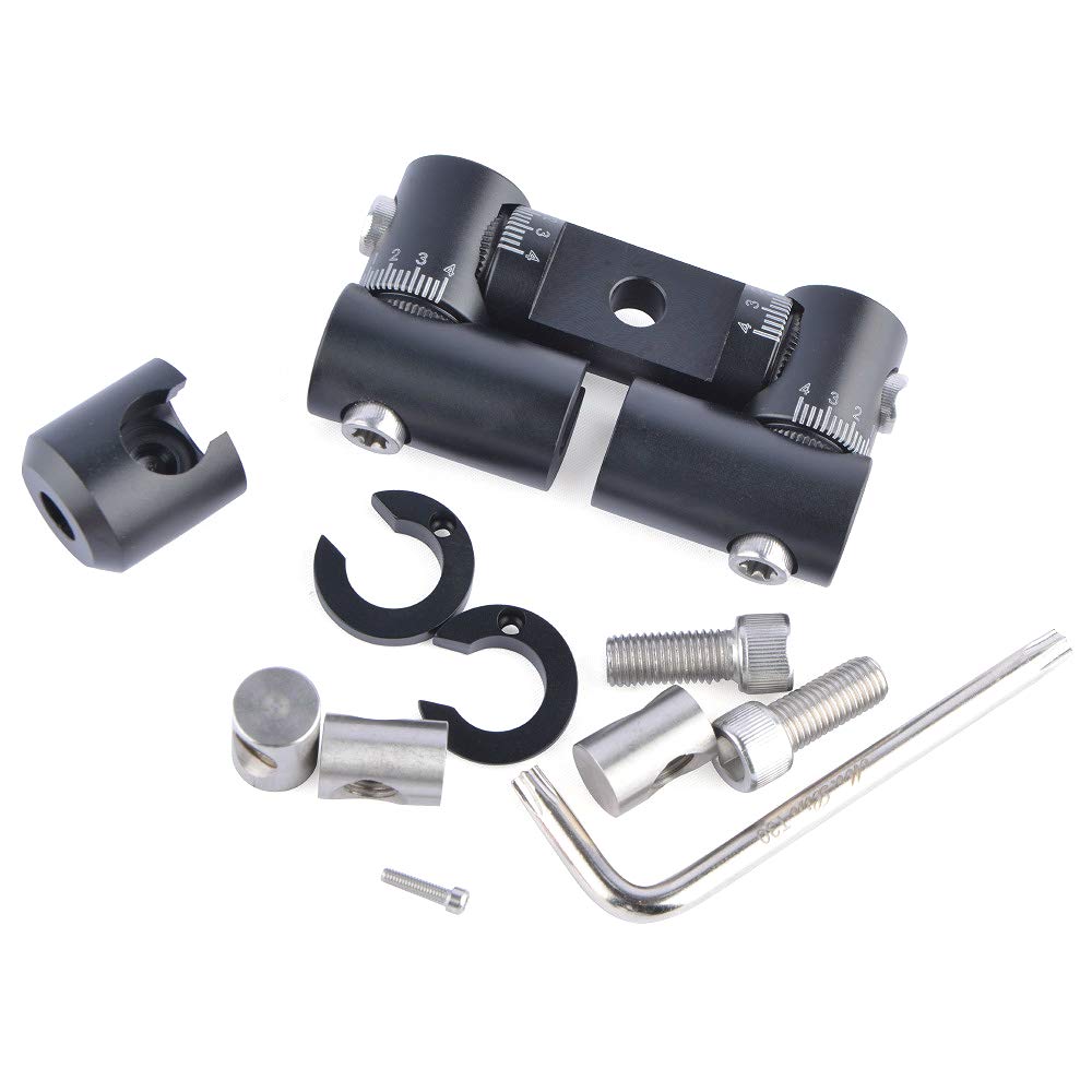 AMEYXGS Adjustable V-Bar Bow Stabilizer - Single/Double Side Archery Stabilizer Mount with Quick Disconnect | Perfect for Target Shooting, Hunting & Bowfishing