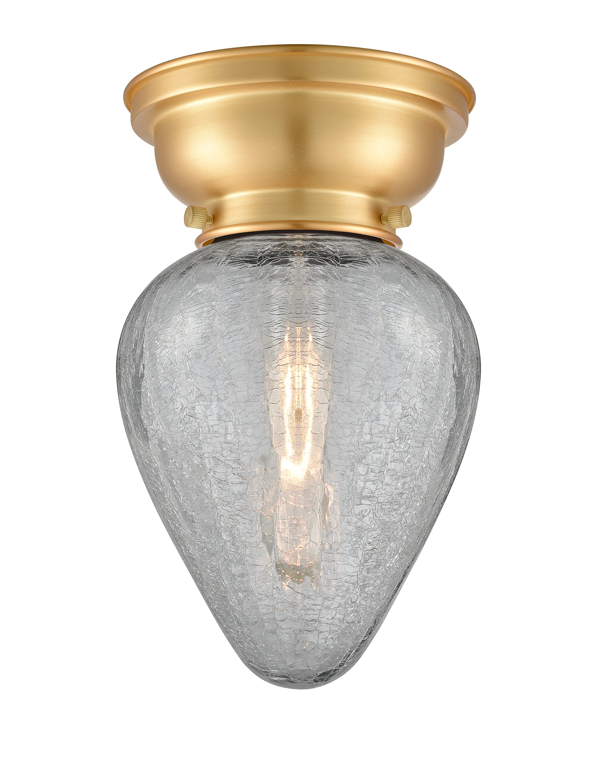 623-1F-SG-G165-LED Bare Bulb 1 Light Cord Set in Satin Gold - Vintage Edison Style Pendant Lighting for Cafe, Restaurant & Home Decor