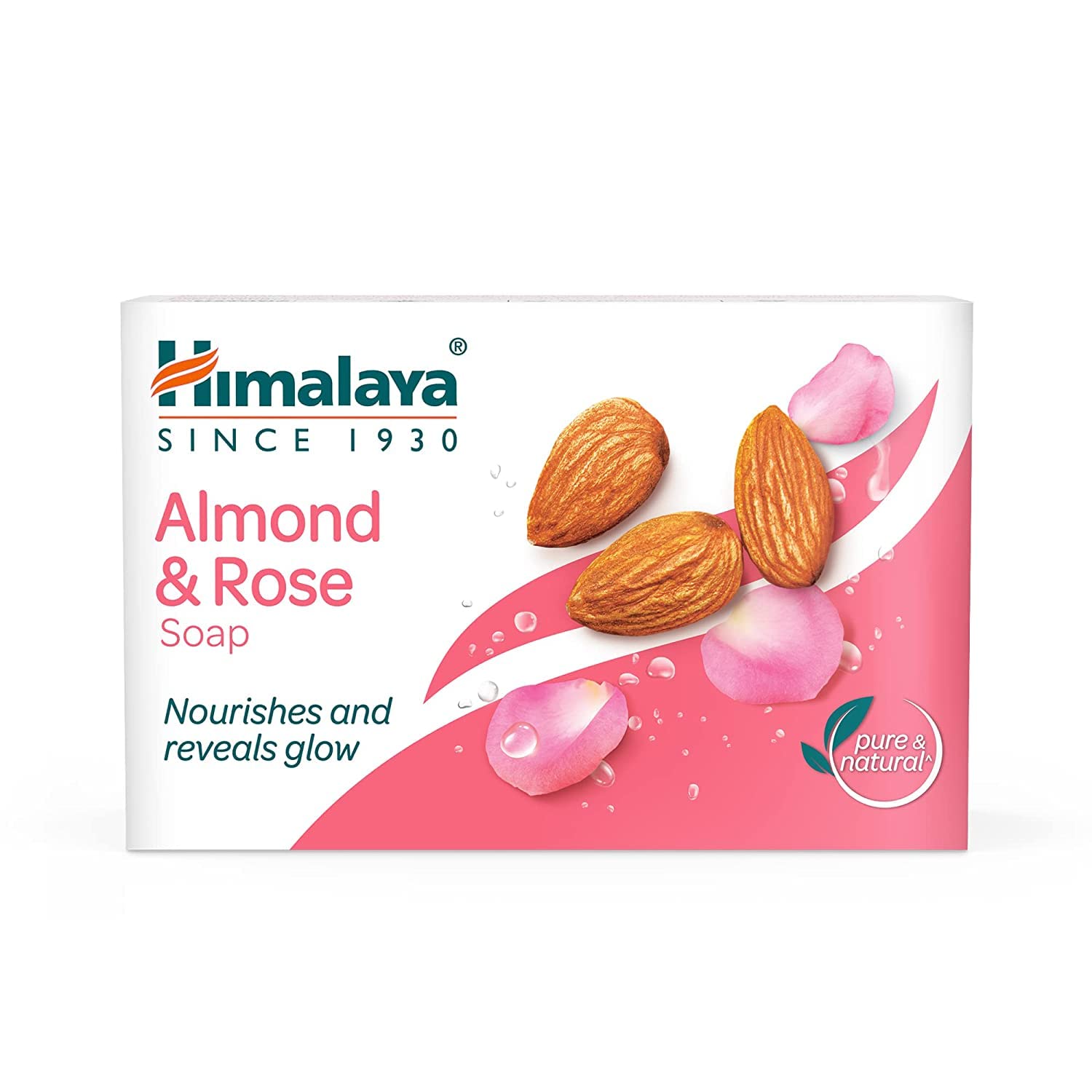 Himalaya Herbals Moisturizing Almond and Rose Soap - 125g Bar for Dry Skin, Natural Glow & Aromatherapy | Perfect for Daily Face & Body Cleansing, Spa Day & Gift Sets