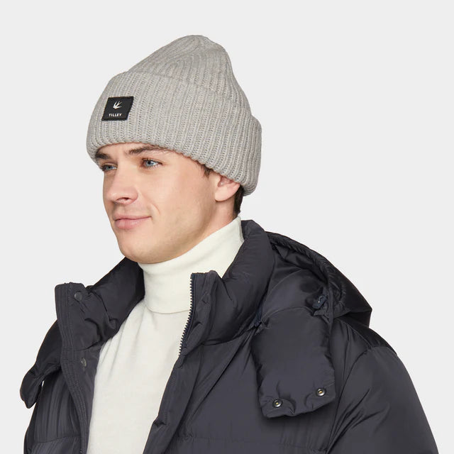 Tilley Alpine Beanie - Warm Winter Knit Hat for Men & Women - Soft Fleece Lined Cold Weather Cap for Skiing, Hiking & Outdoor Activities