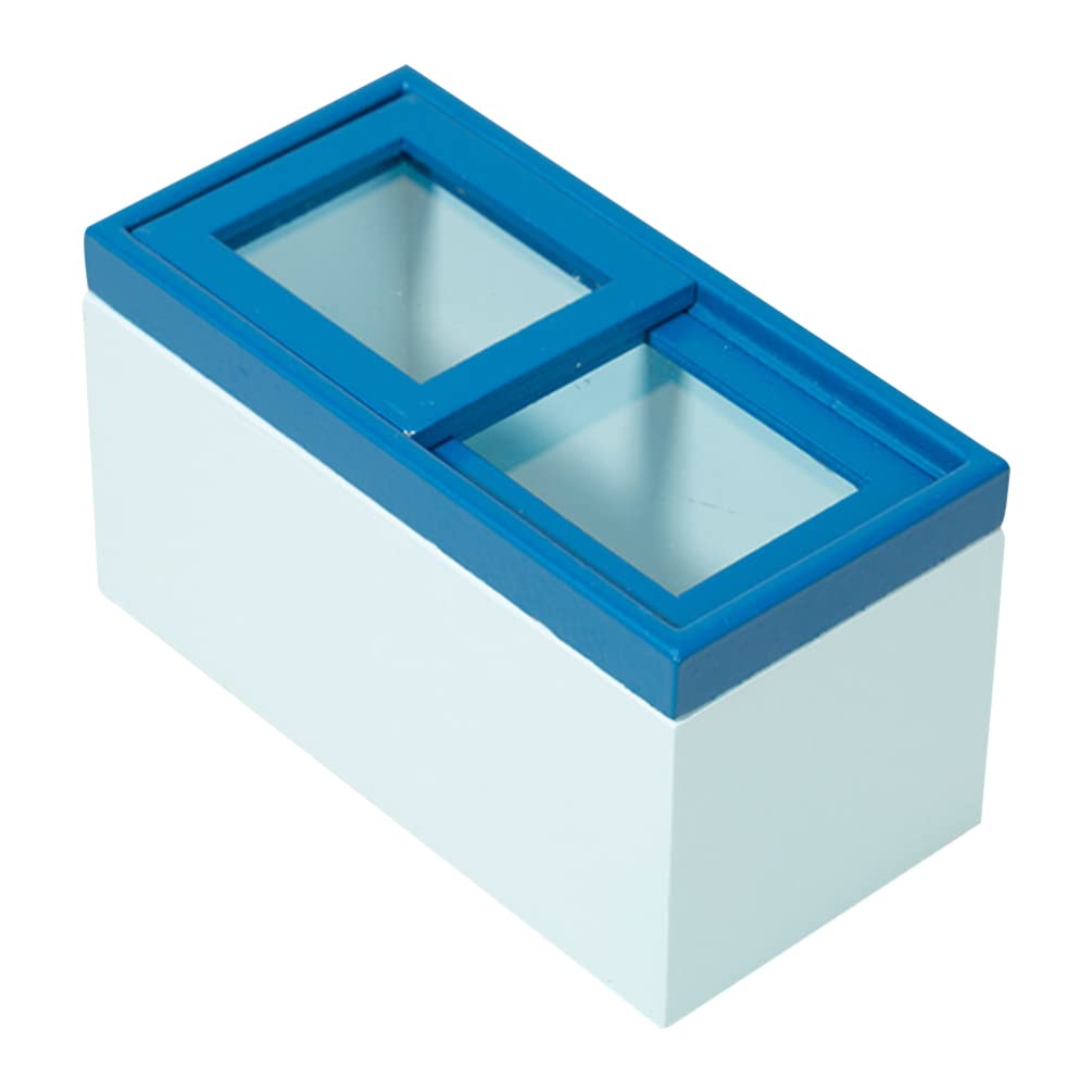 Miniature Dollhouse Refrigerator - Blue Mini Freezer Toy for Dollhouse Kitchen, DIY Landscape & Garden Scenes - Perfect for Collectors & Model Enthusiasts