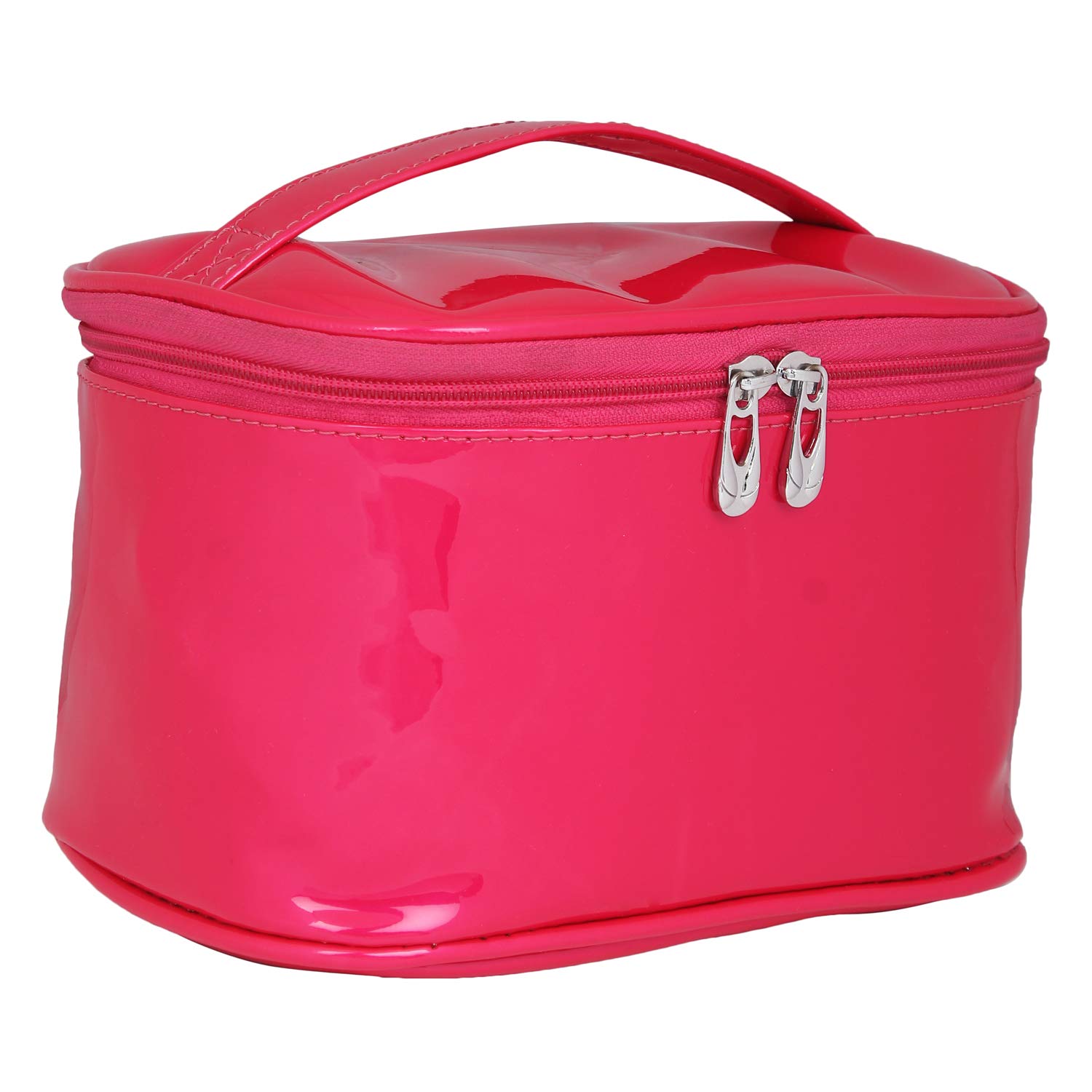 Fclues STORE Multifunctional Travel Cosmetic Bag - Pink Makeup Organizer Case for Women | Portable Grooming Kit Storage | Perfect for Airplane, Vacation & Daily Use